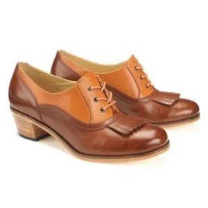 Wolverine by Samantha Pleet Nesbit Kiltie Leather Oxford 7.5 B 1000 Mile Shoes